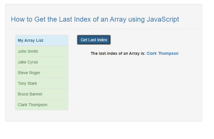 How To Get The Last Index Of An Array Using JavaScript | SourceCodester